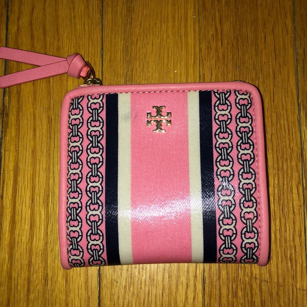 Tory Burch Gemini Link Stripe Mini Wallet